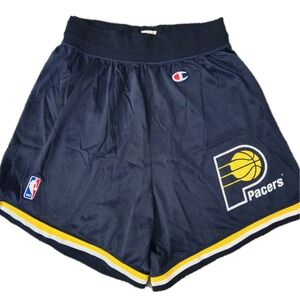 Vintage 90's Champion Indiana Pacers NBA Blue Shorts Mens Basketball Rare Size L